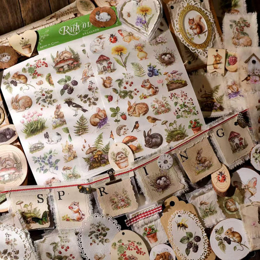 Forest Animal Rub-on Stickers