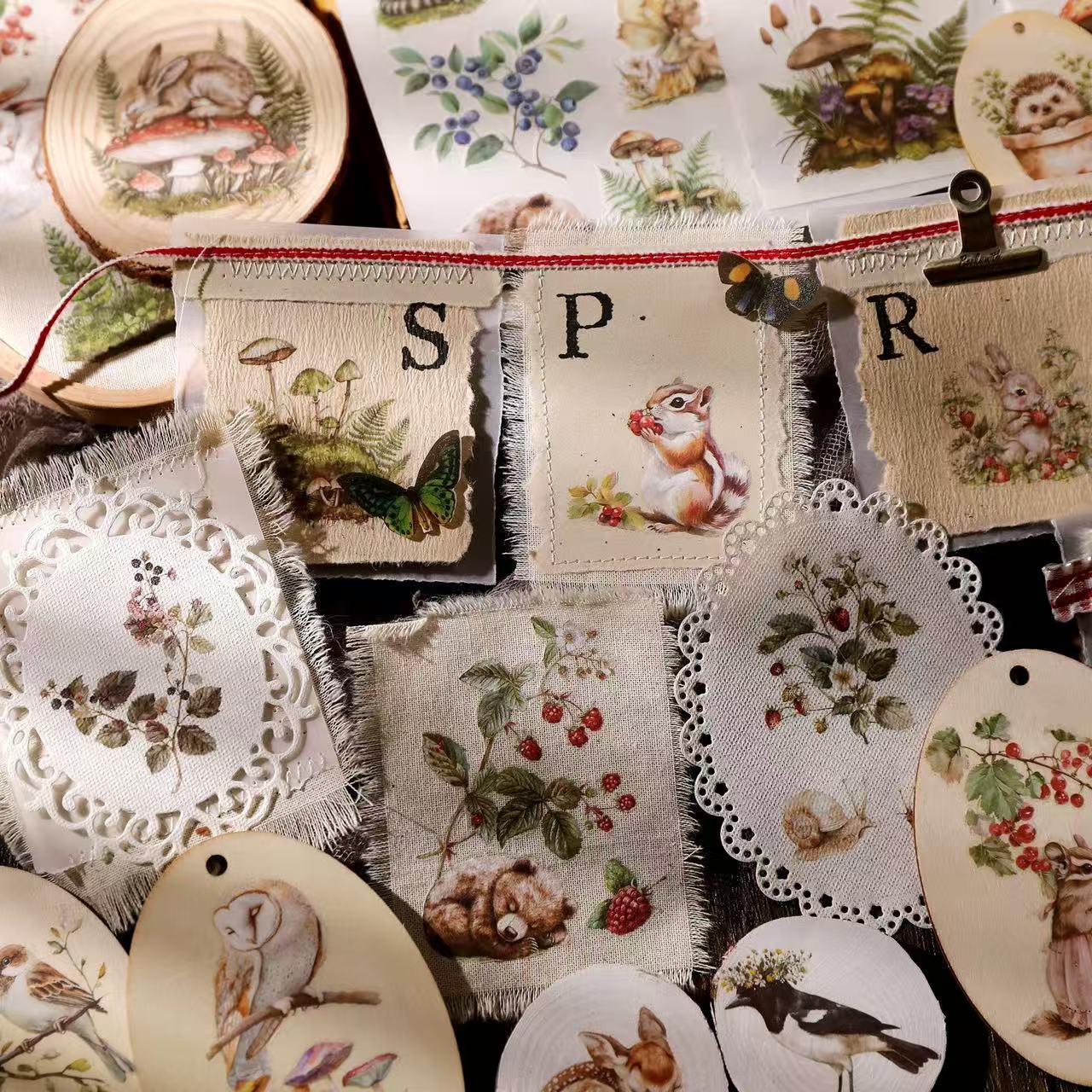 Forest Animal Rub-on Stickers