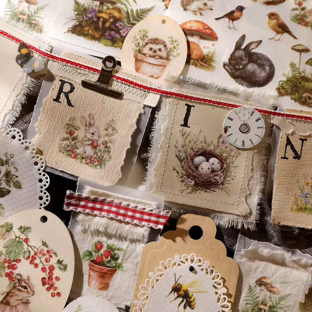 Forest Animal Rub-on Stickers