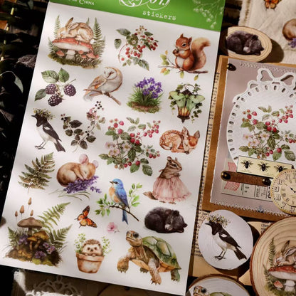 Forest Animal Rub-on Stickers