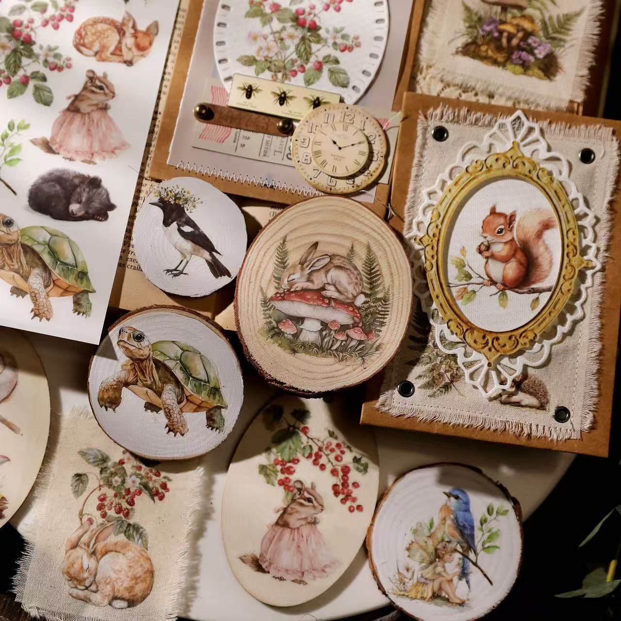 Forest Animal Rub-on Stickers