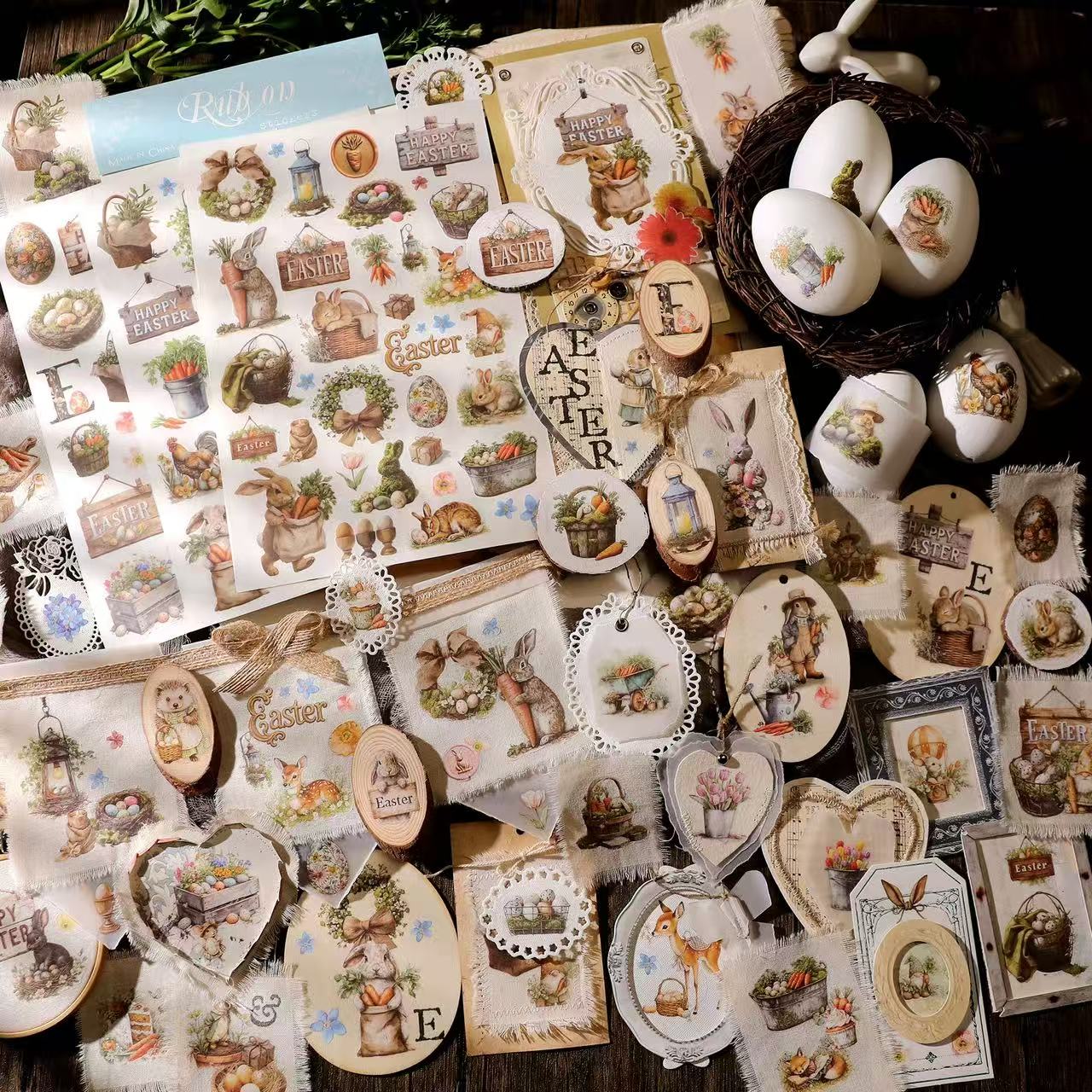 Easter Spring Rub-on Stickers