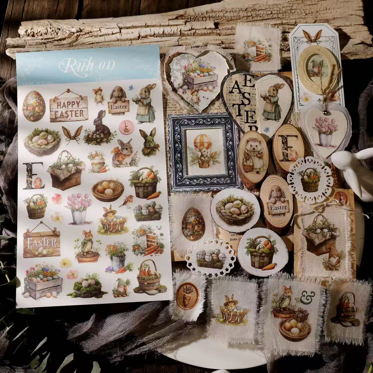 Easter Spring Rub-on Stickers