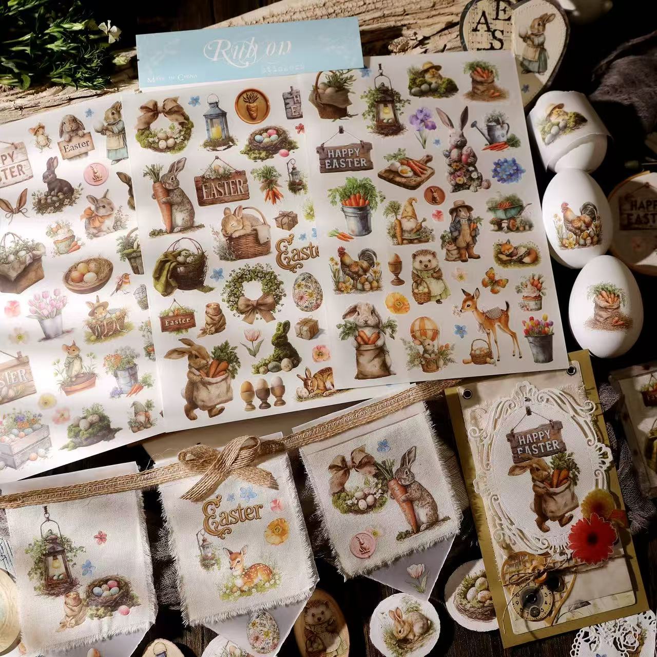 Easter Spring Rub-on Stickers