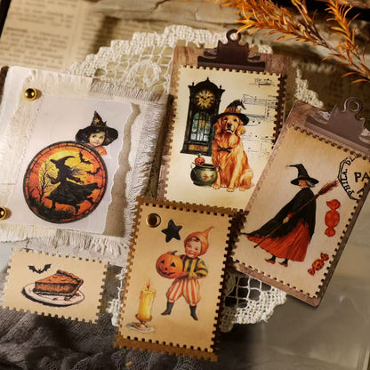 Vintage Halloween Rub-on Stickers