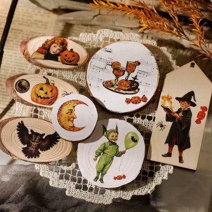 Vintage Halloween Rub-on Stickers