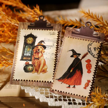 Vintage Halloween Rub-on Stickers