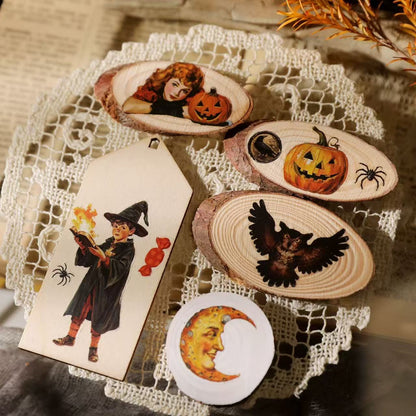 Vintage Halloween Rub-on Stickers
