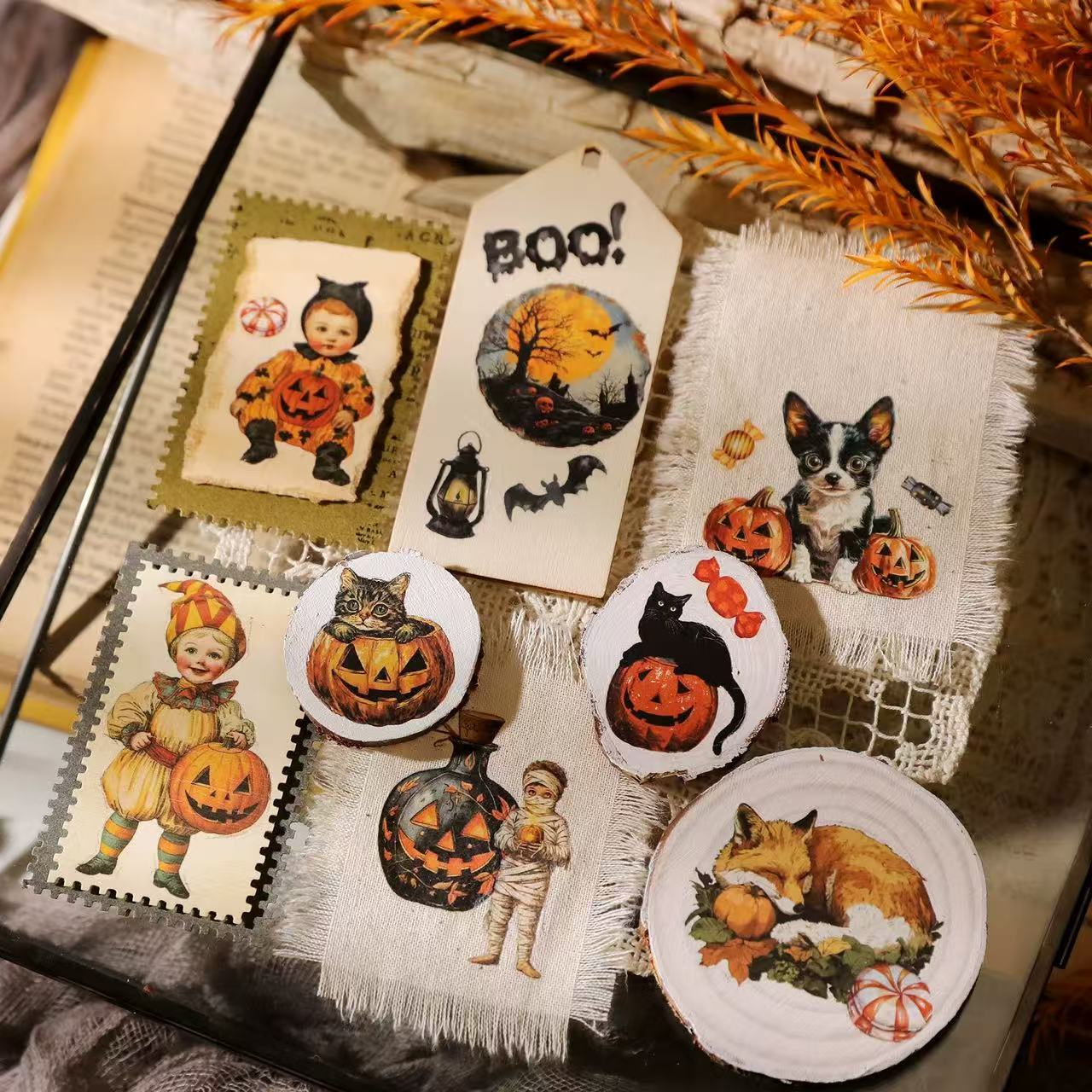 Whimsical Halloween Rub-On Stickers