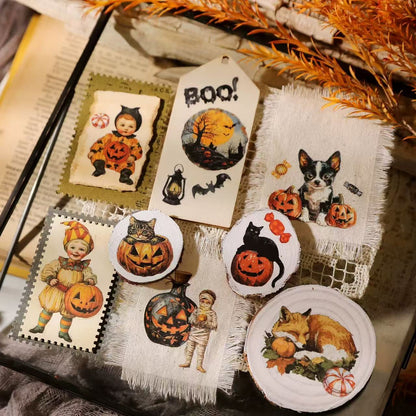 Whimsical Halloween Rub-On Stickers
