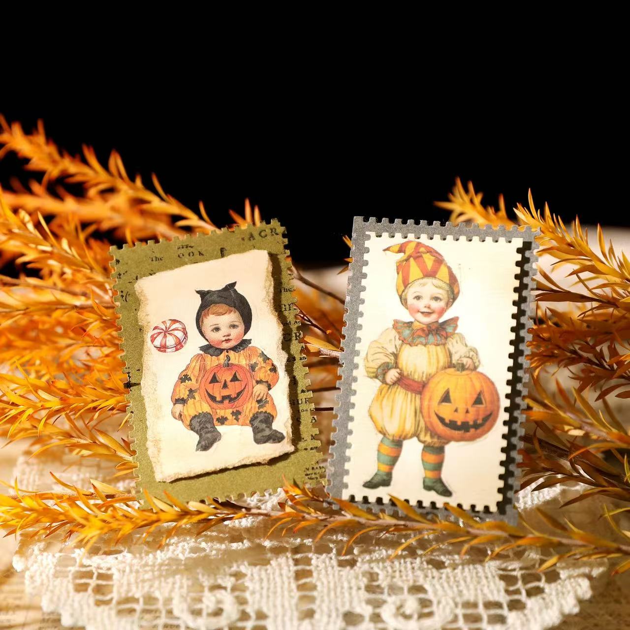 Whimsical Halloween Rub-On Stickers