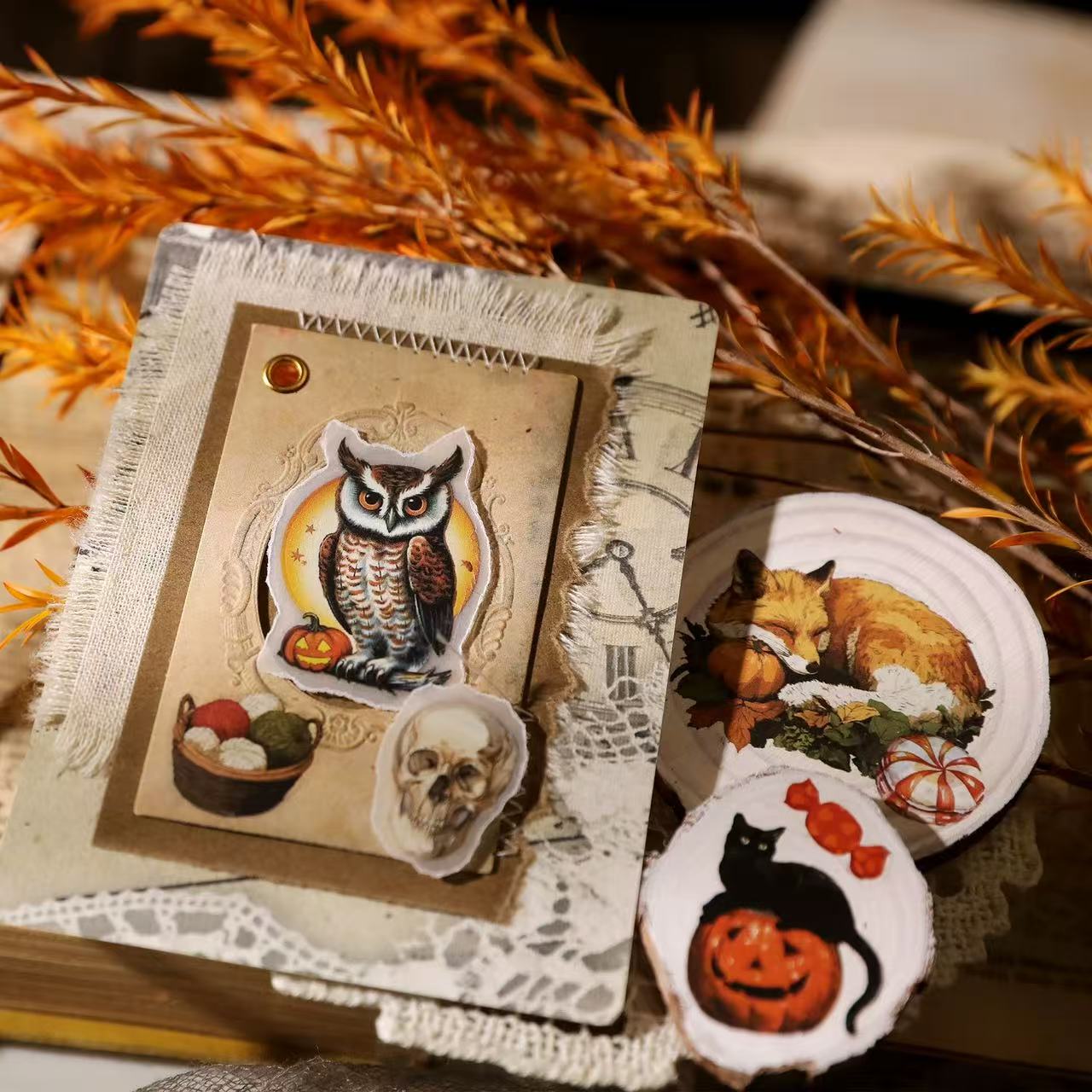 Whimsical Halloween Rub-On Stickers