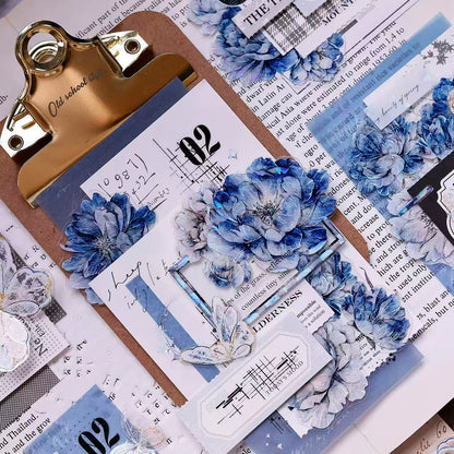 6cm*120cm Blue Peony Tape