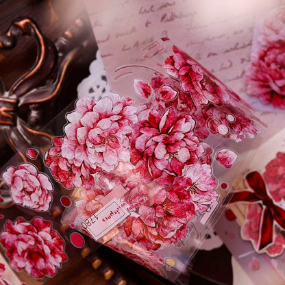 6cm*120cm Pink Peony Tape