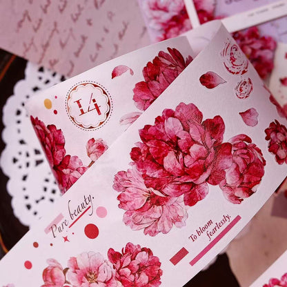 6cm*120cm Pink Peony Tape