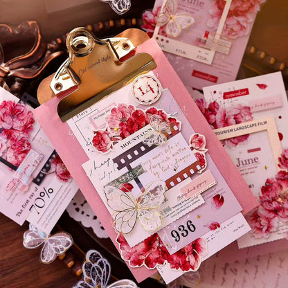 6cm*120cm Pink Peony Tape