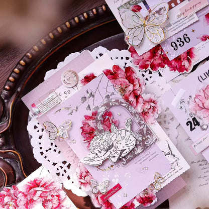 6cm*120cm Pink Peony Tape