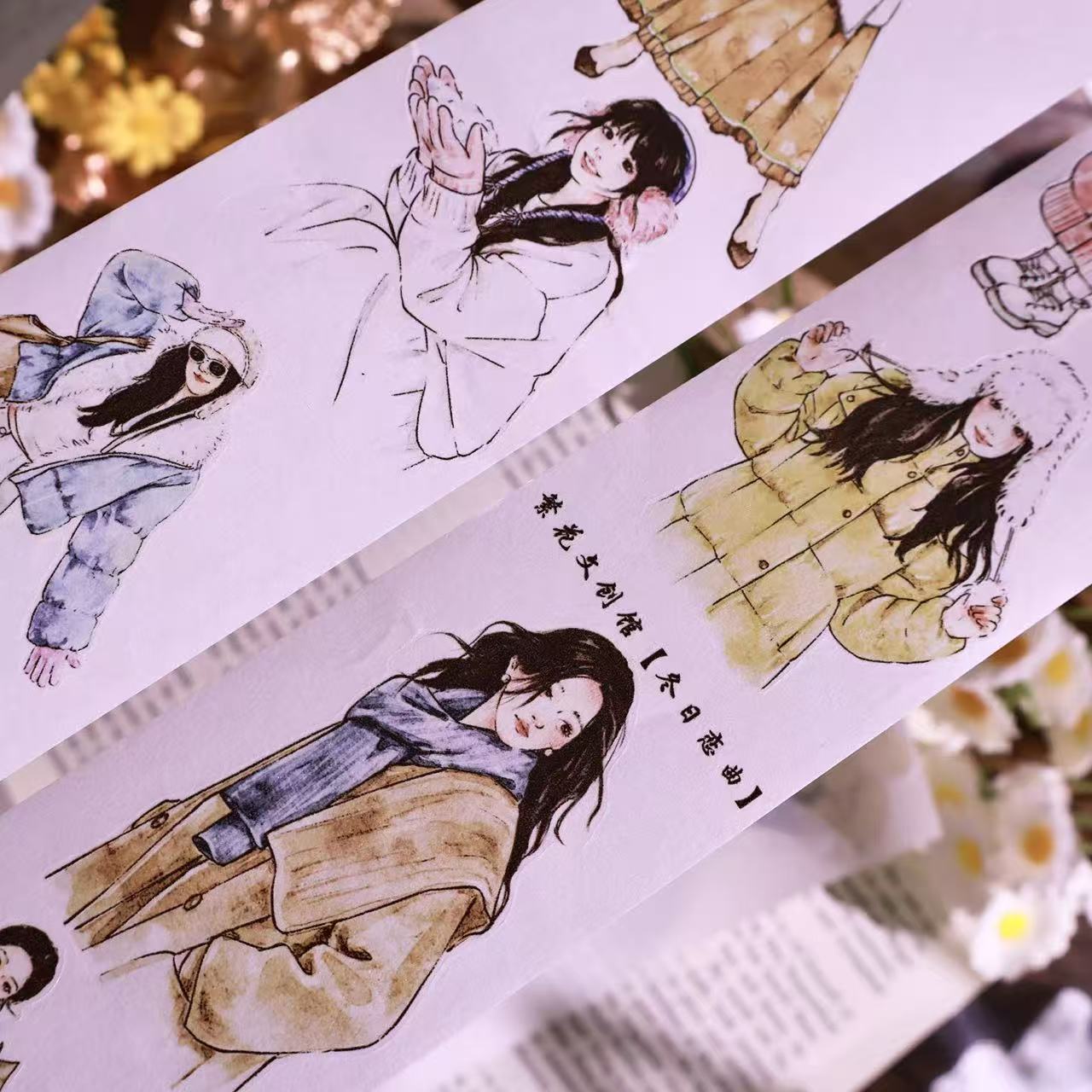 5.5cm*100cm Winter Love Melody Girl Tape