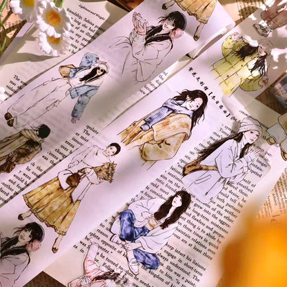 5.5cm*100cm Winter Love Melody Girl Tape