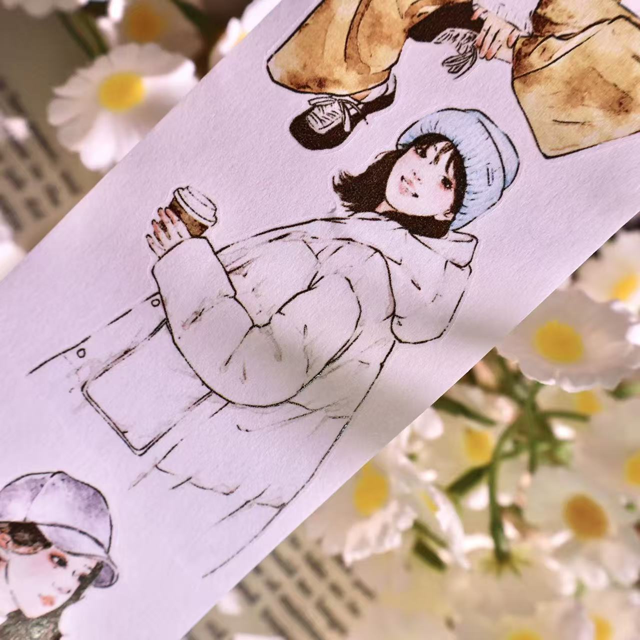 5.5cm*100cm Winter Love Melody Girl Tape