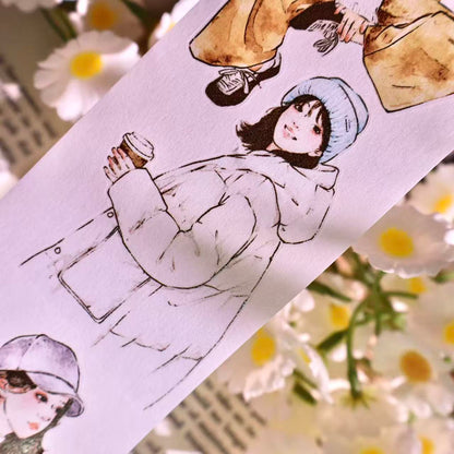5.5cm*100cm Winter Love Melody Girl Tape