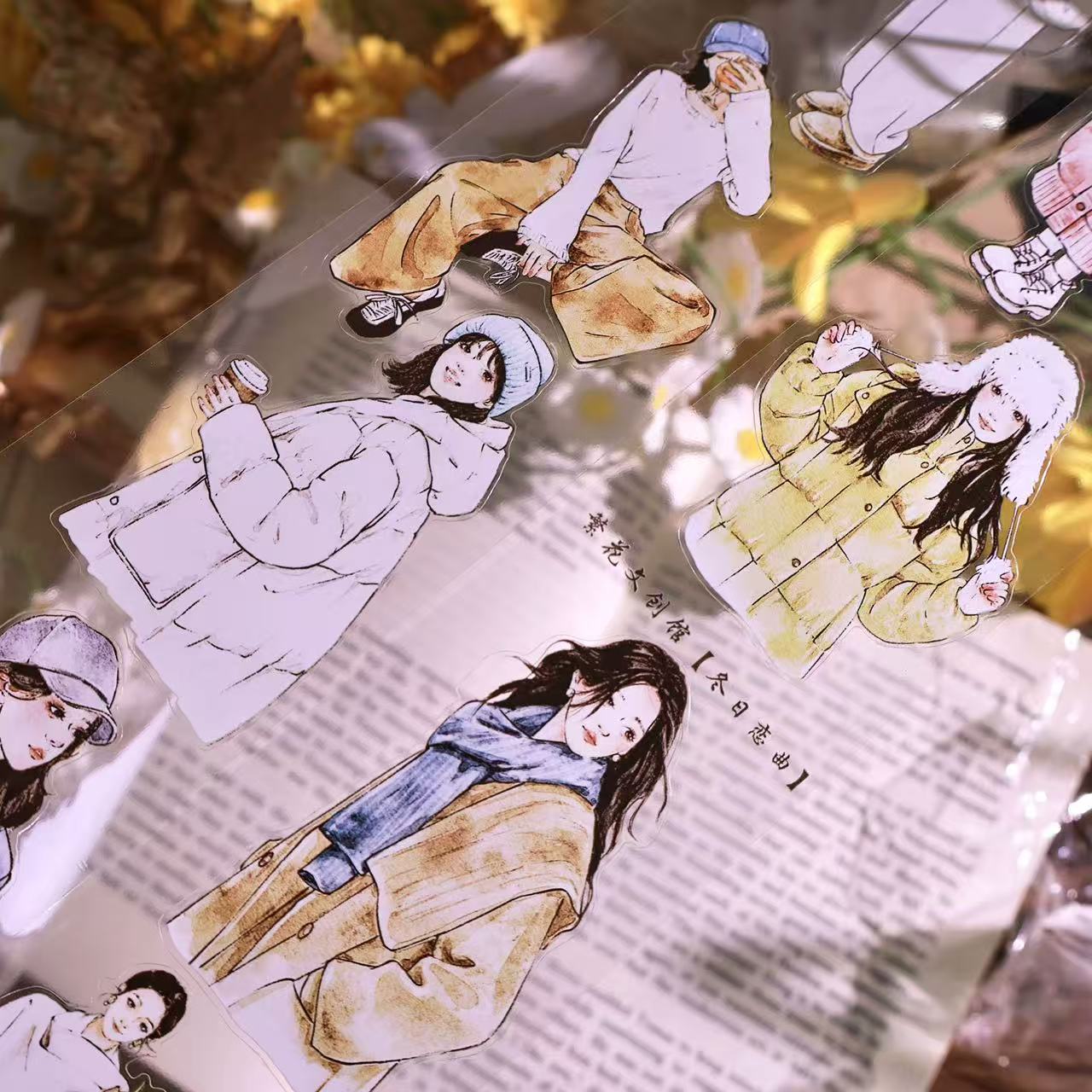 5.5cm*100cm Winter Love Melody Girl Tape