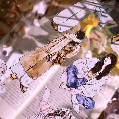 5.5cm*100cm Winter Love Melody Girl Tape