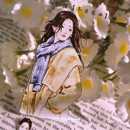 5.5cm*100cm Winter Love Melody Girl Tape