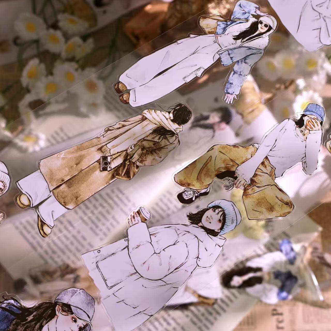 5.5cm*100cm Winter Love Melody Girl Tape