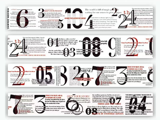 5cm*100cm Numeric Quotes Tape