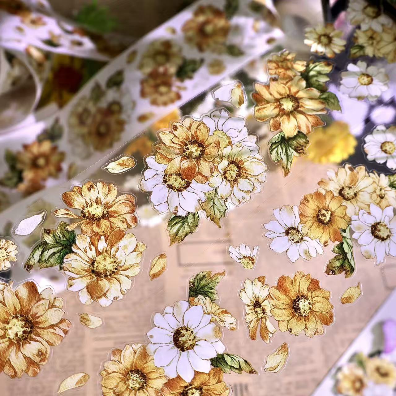 5cm*100cm Wild Yellow Chrysanthemum Tape