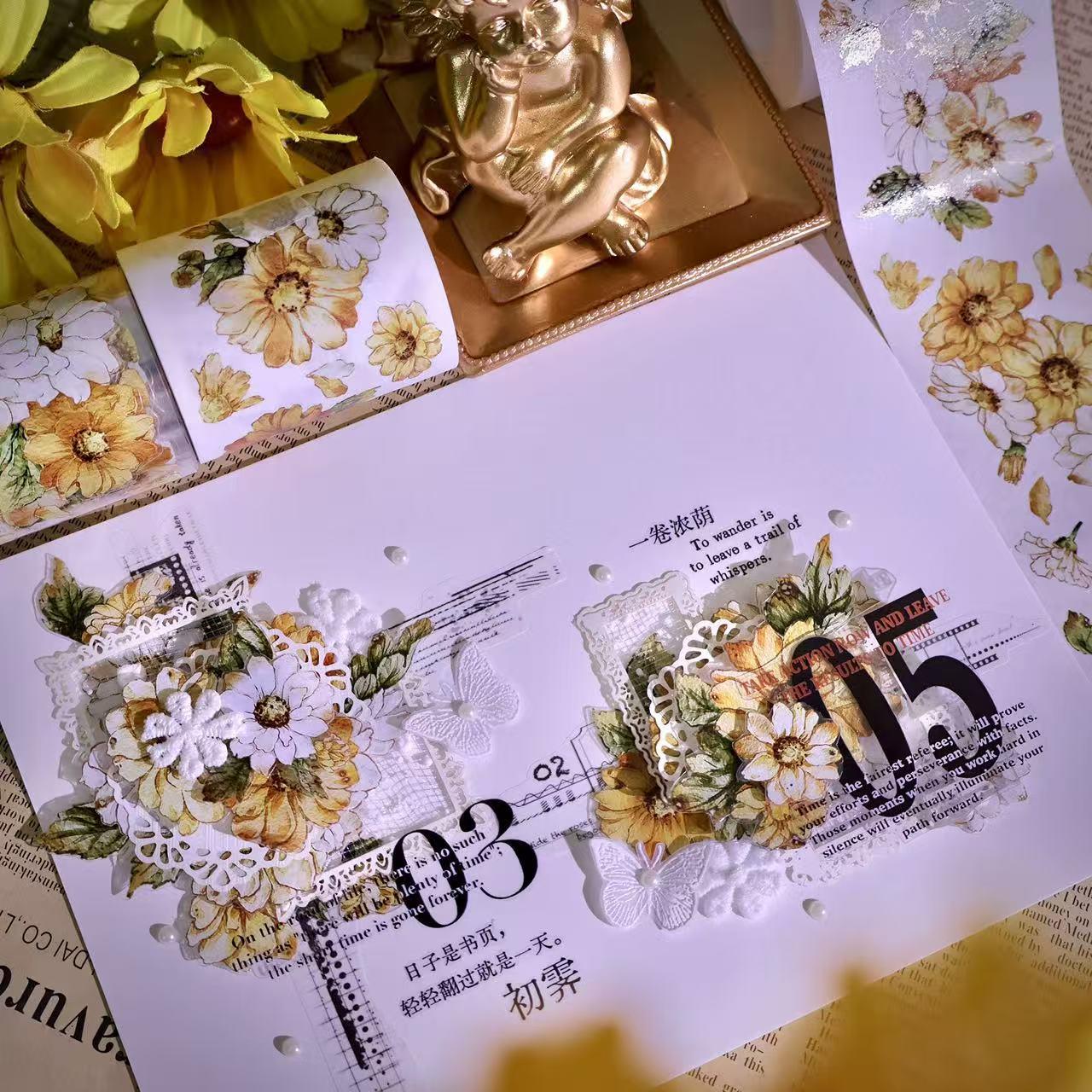 5cm*100cm Wild Yellow Chrysanthemum Tape