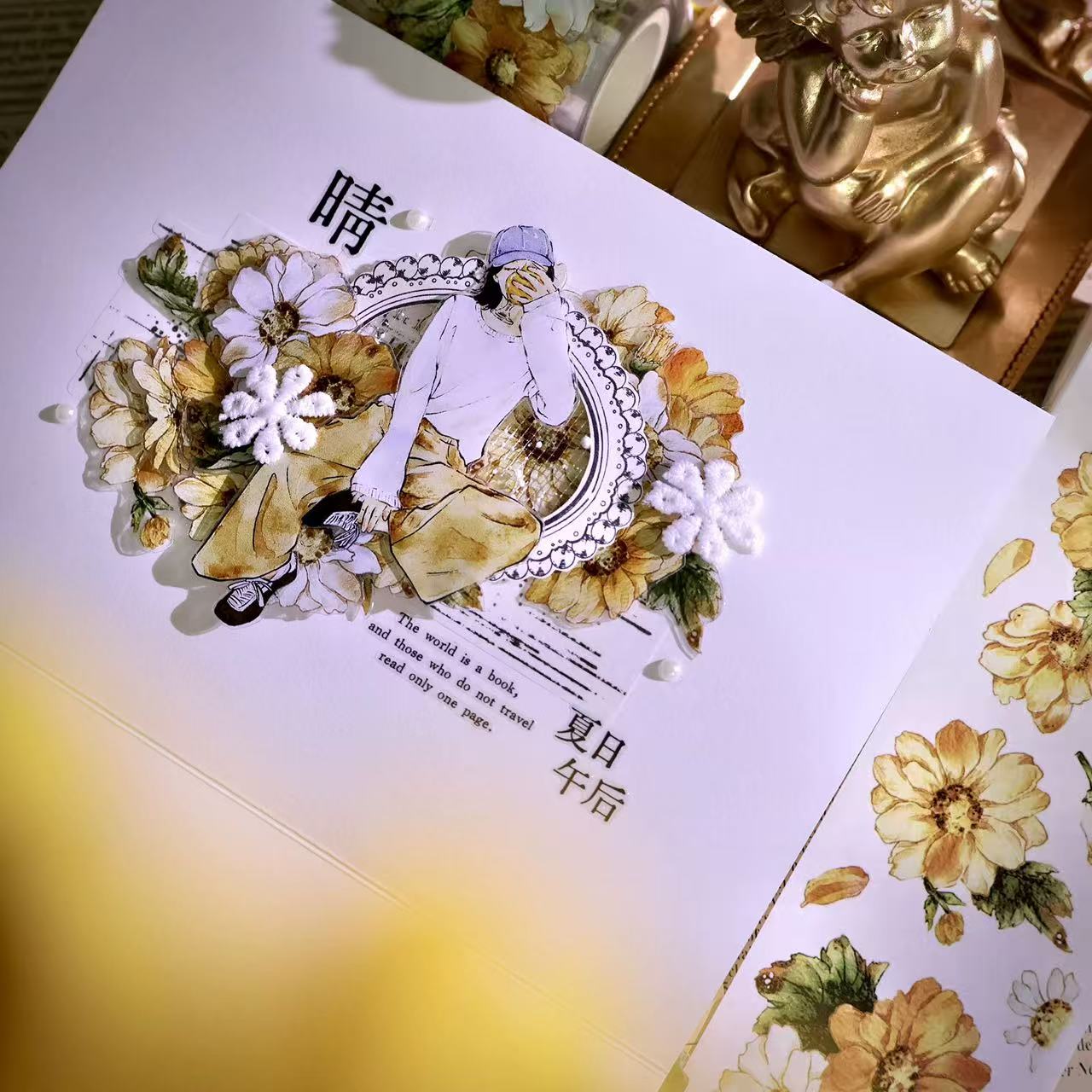 5cm*100cm Wild Yellow Chrysanthemum Tape