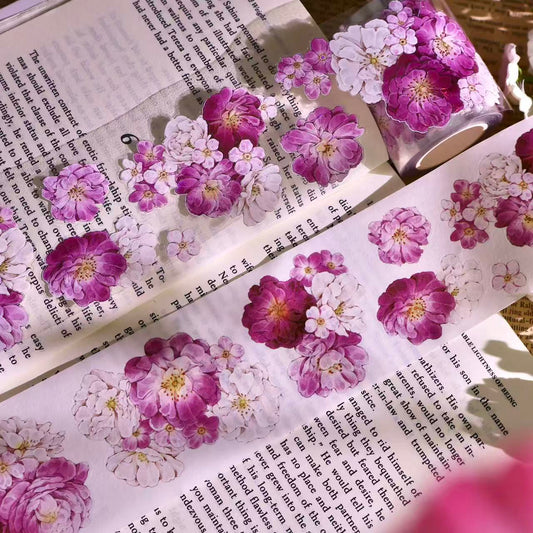 5.5cm*100cm Vintage Rose Red Floral Tape