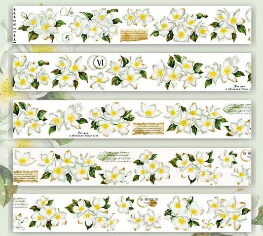 5cm*100cm Vintage White Floral Tape