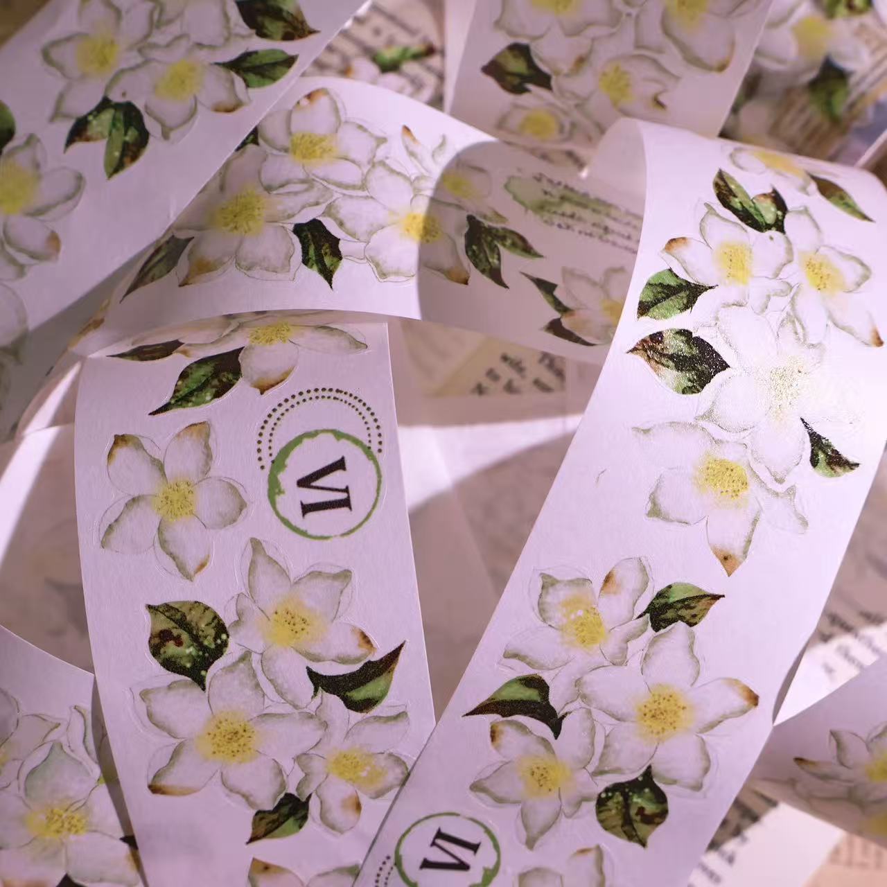 5cm*100cm Vintage White Floral Tape