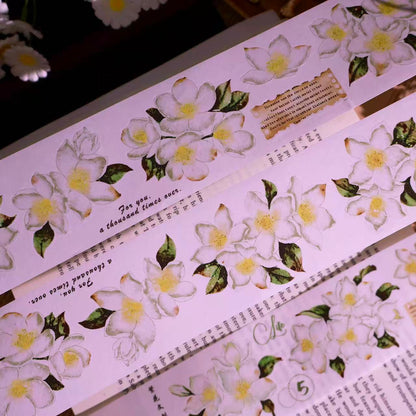 5cm*100cm Vintage White Floral Tape