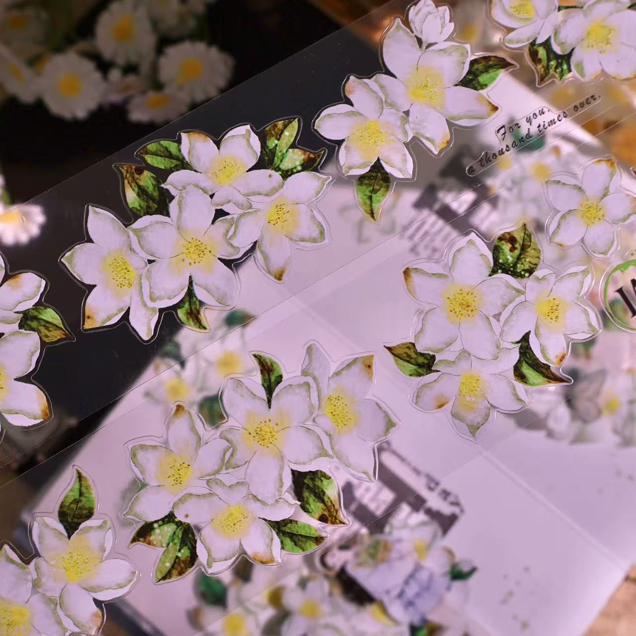 5cm*100cm Vintage White Floral Tape