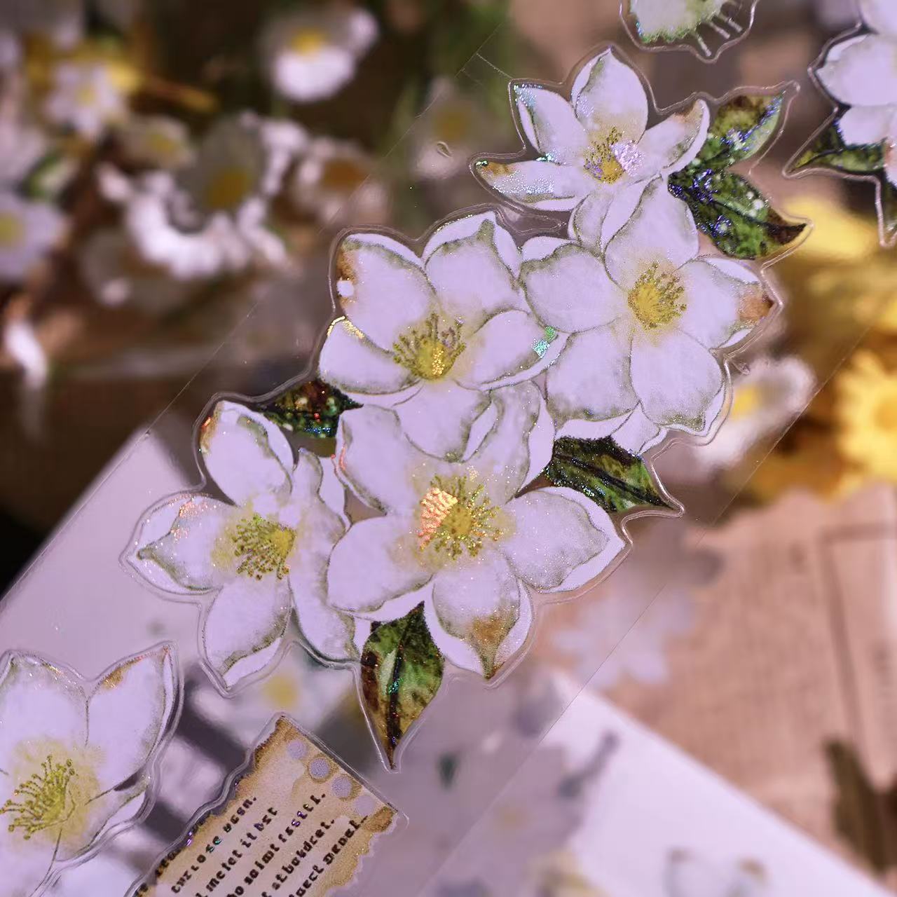 5cm*100cm Vintage White Floral Tape