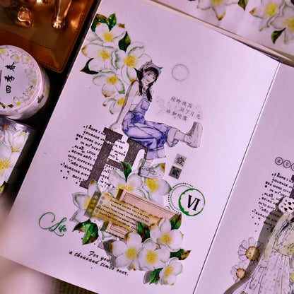 5cm*100cm Vintage White Floral Tape