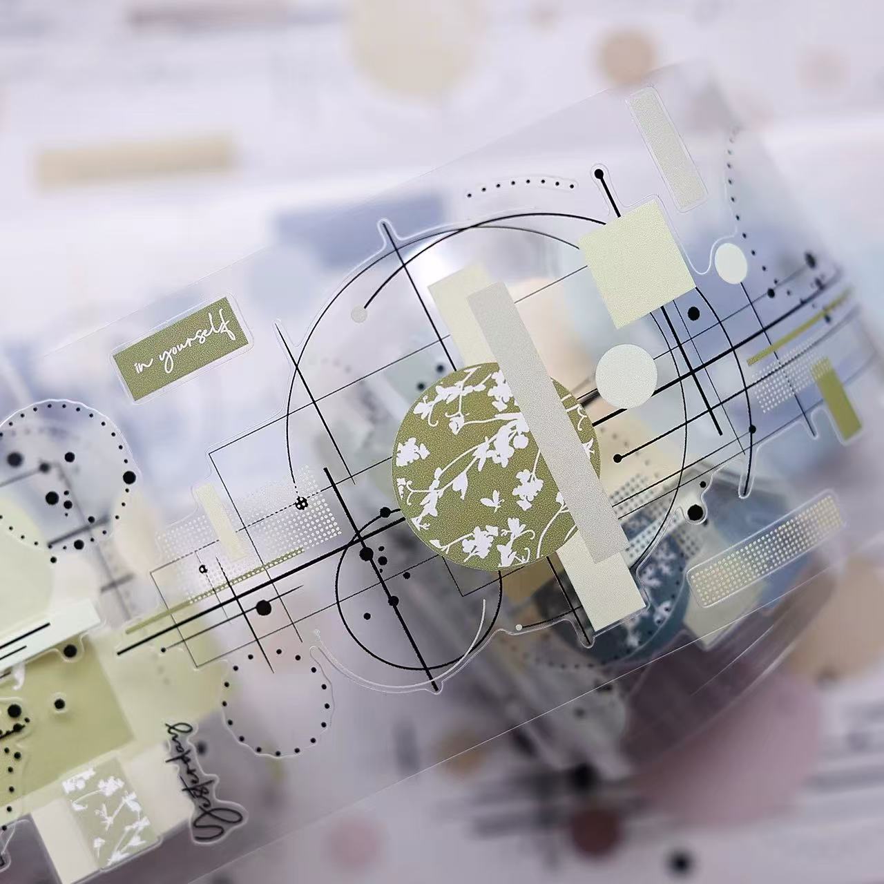 7.5cm*300cm Colorful Circle Tape