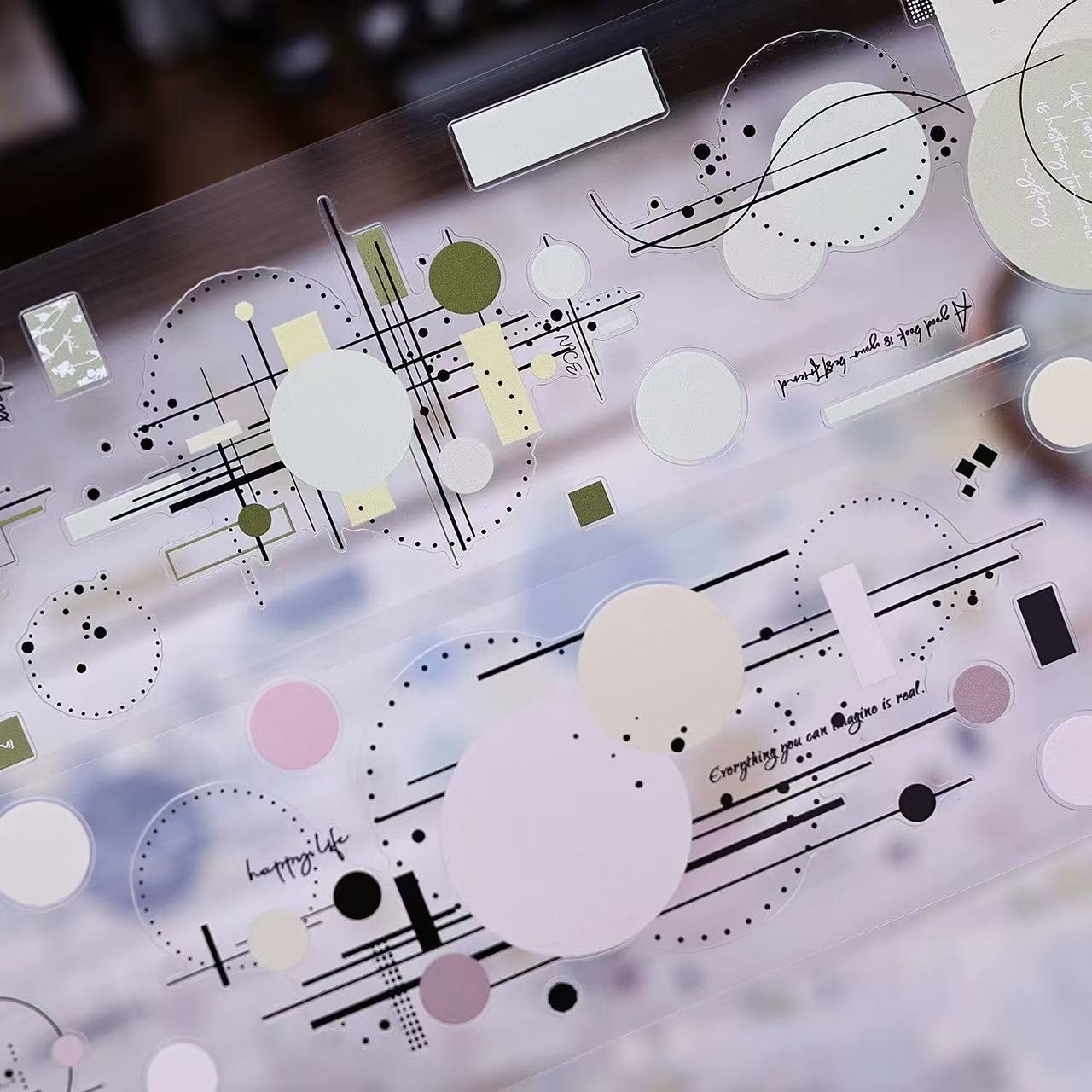 7.5cm*300cm Colorful Circle Tape