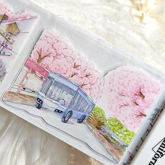 7cm*100cm Sunny Sakura Path Tape