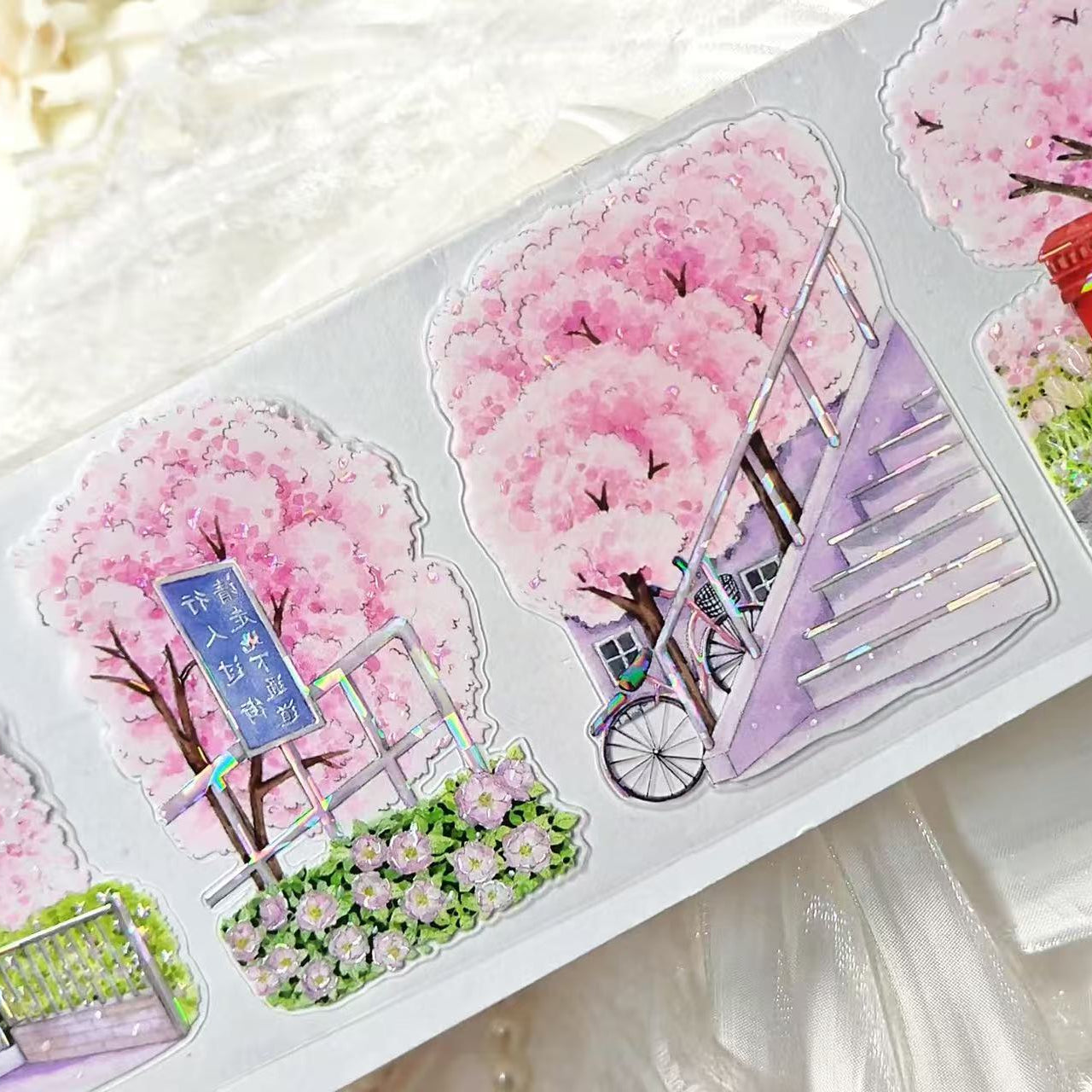 7cm*100cm Sunny Sakura Path Tape