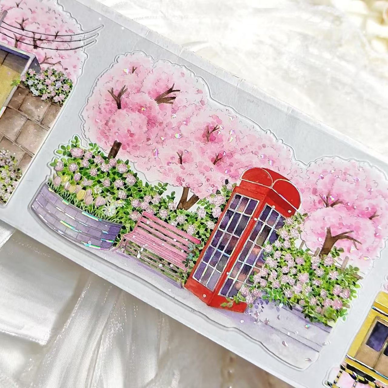 7cm*100cm Sunny Sakura Path Tape