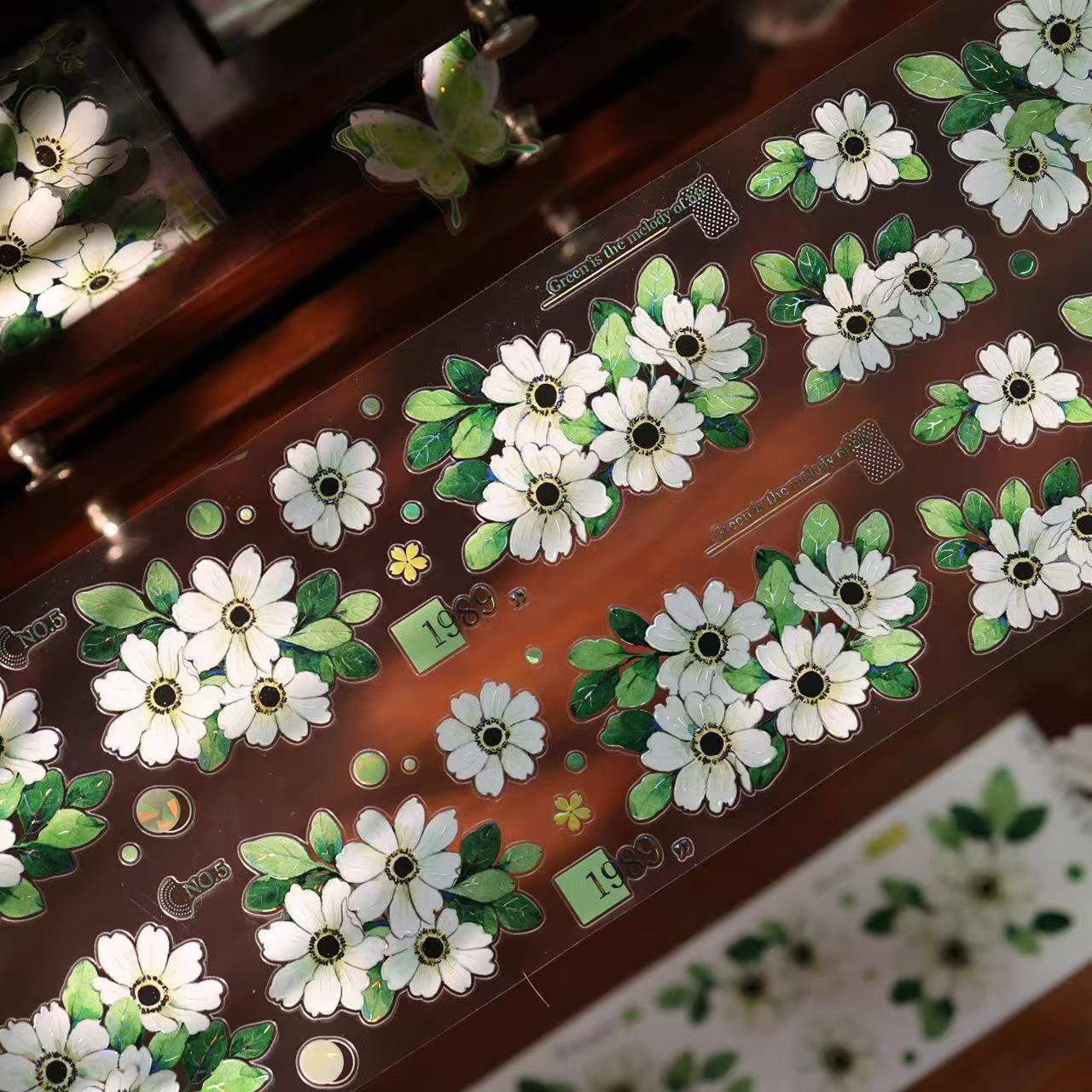5.5cm*100cm Spring Meadow Green Note Tape