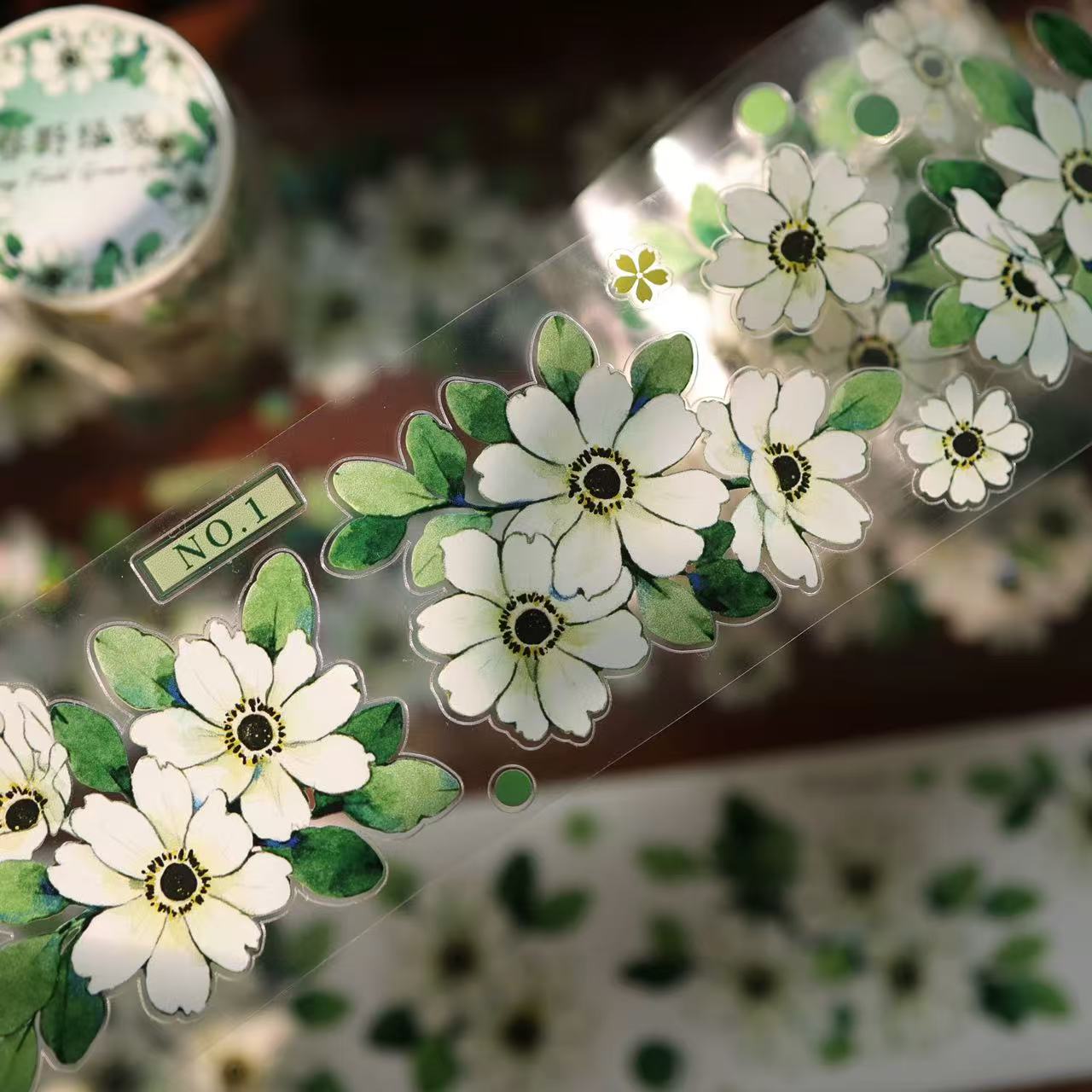 5.5cm*100cm Spring Meadow Green Note Tape