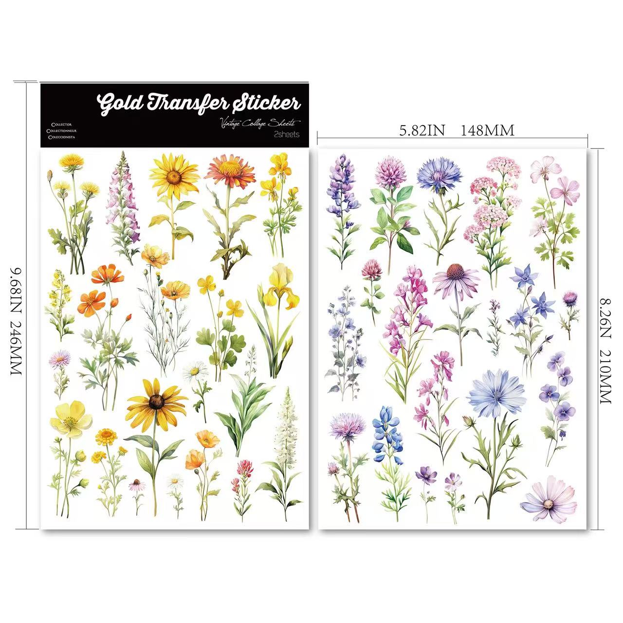 Wildflower Transfer Stickers