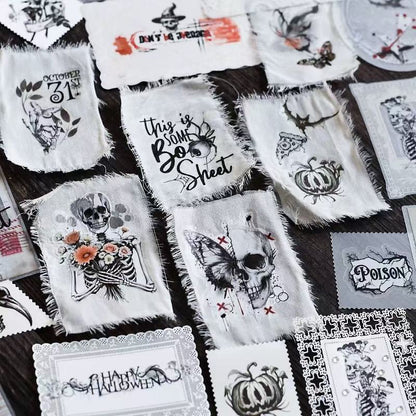 Dark Gothic Halloween Rub-on Stickers