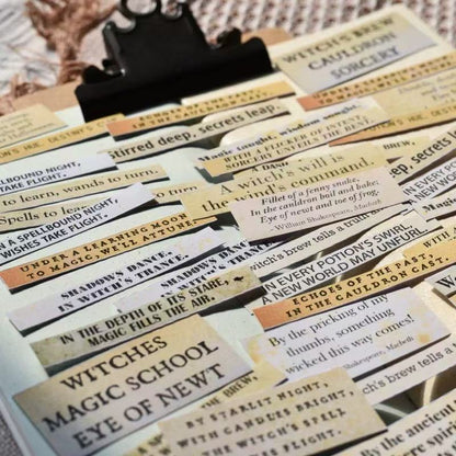 Witch’s Diary English Phrase Stickers